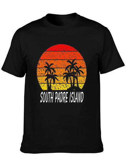 South Padre Island Retro Sunset Graphic Tee
