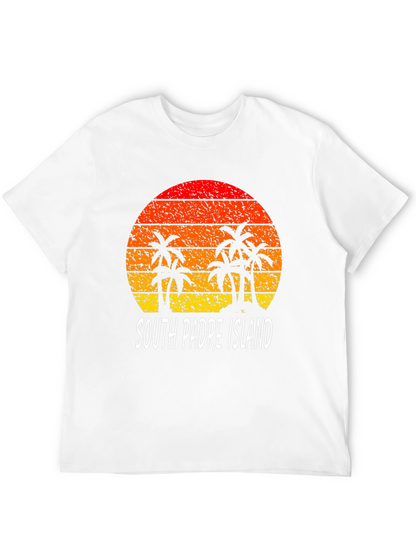 South Padre Island Retro Sunset Graphic Tee
