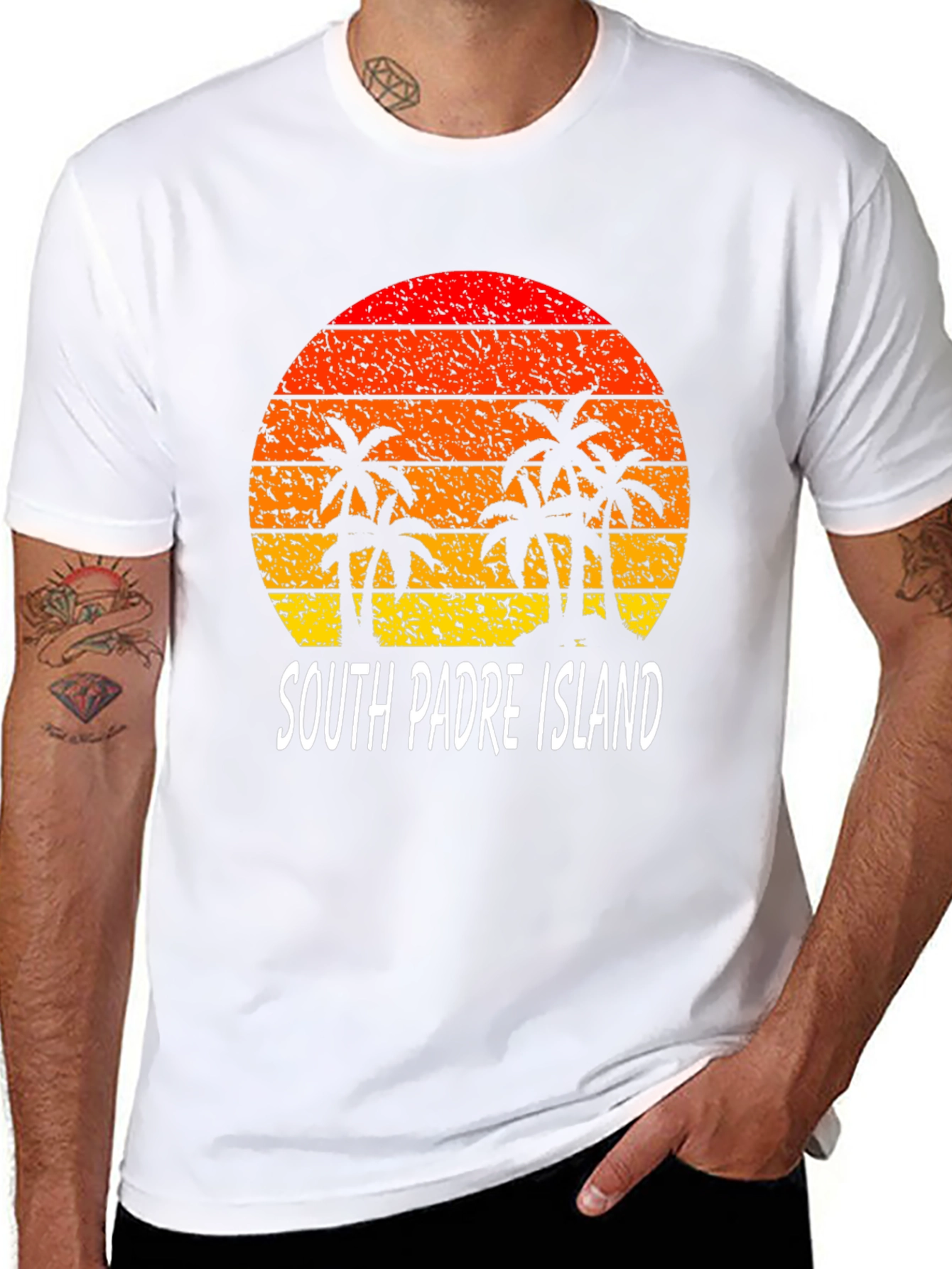 South Padre Island Retro Sunset Graphic Tee