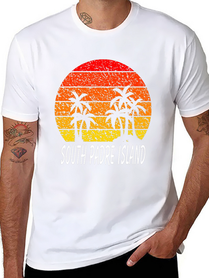 South Padre Island Retro Sunset Graphic Tee