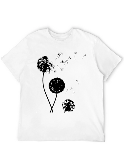 Dandelion Silhouette Black T-Shirt - Stylish Graphic Tee