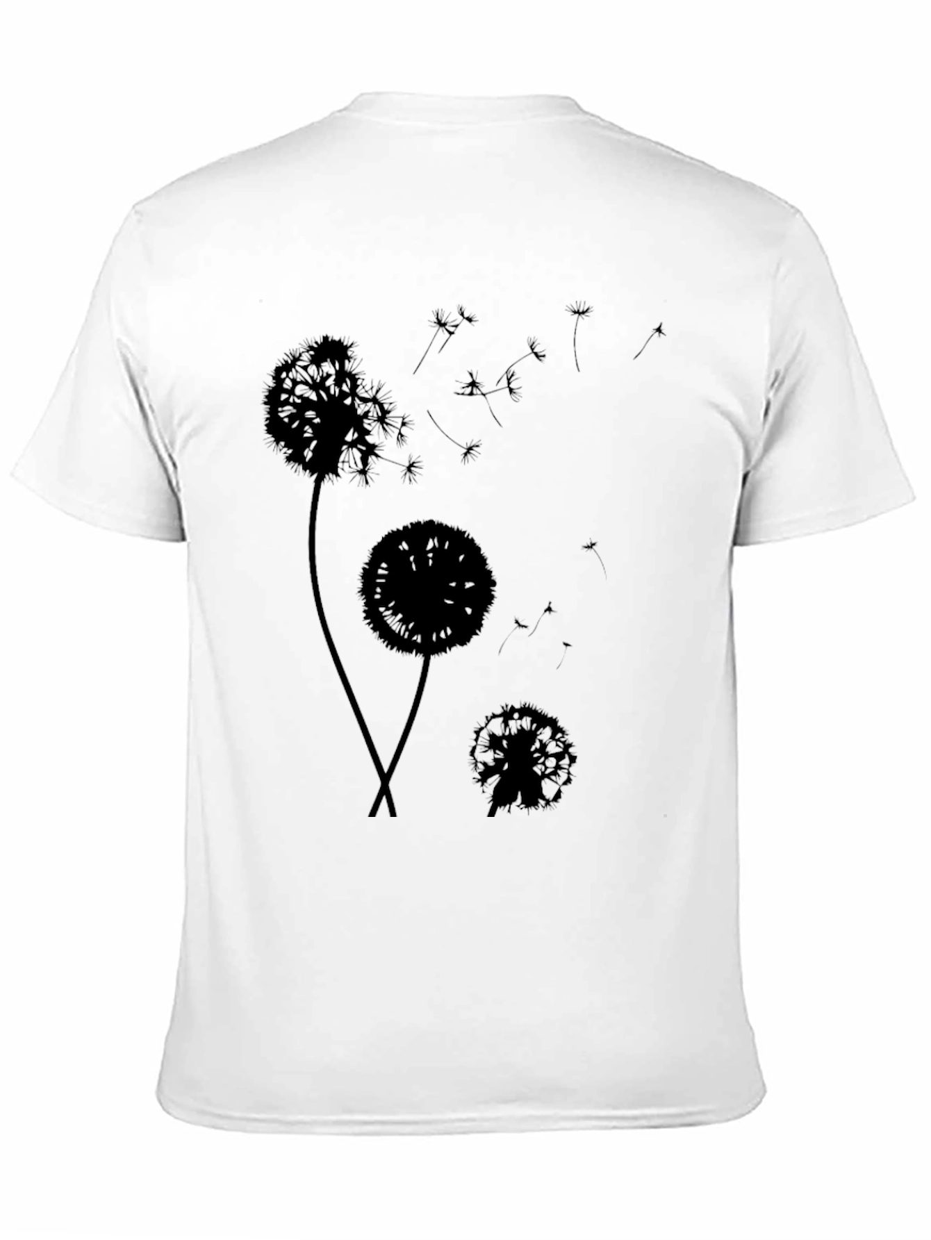 Dandelion Silhouette Black T-Shirt - Stylish Graphic Tee