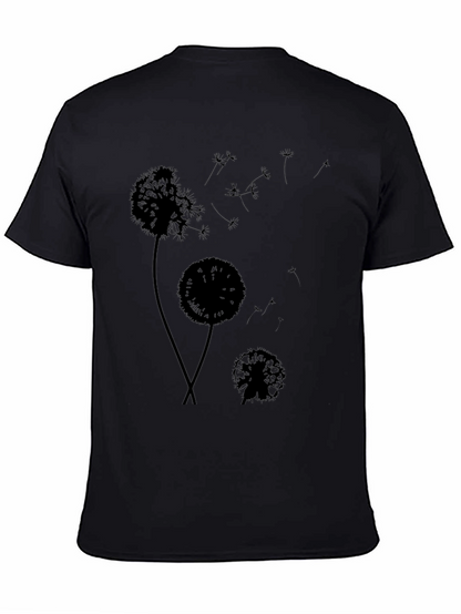 Dandelion Silhouette Black T-Shirt - Stylish Graphic Tee