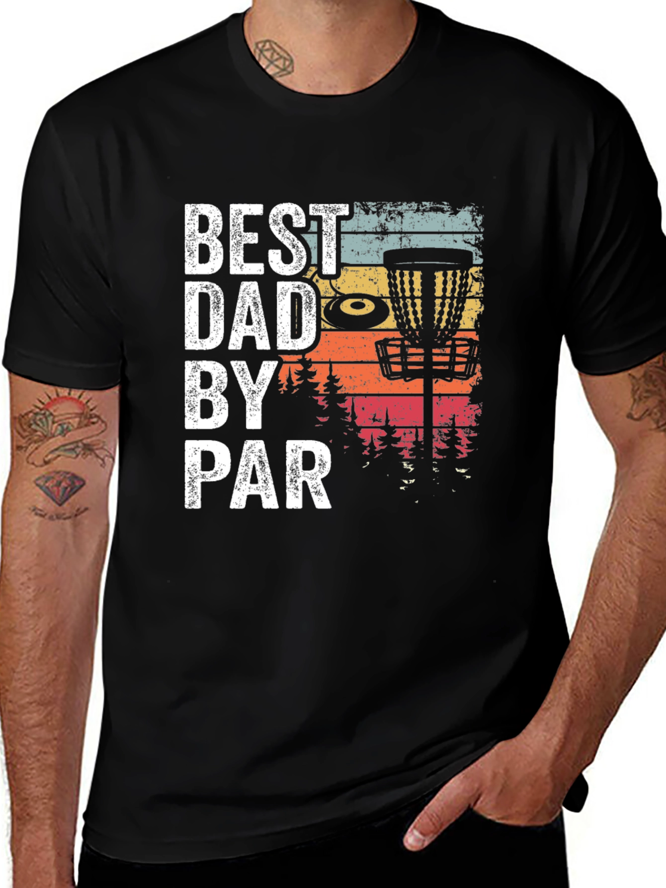 Best Dad By Par Disc Golf Graphic Tee