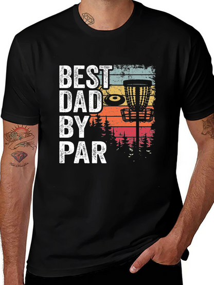 Best Dad By Par Disc Golf Graphic Tee