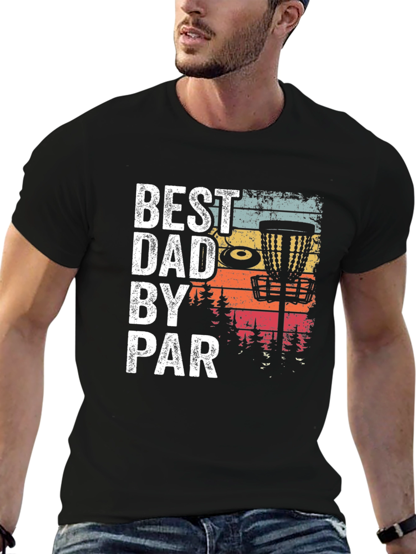 Best Dad By Par Disc Golf Graphic Tee
