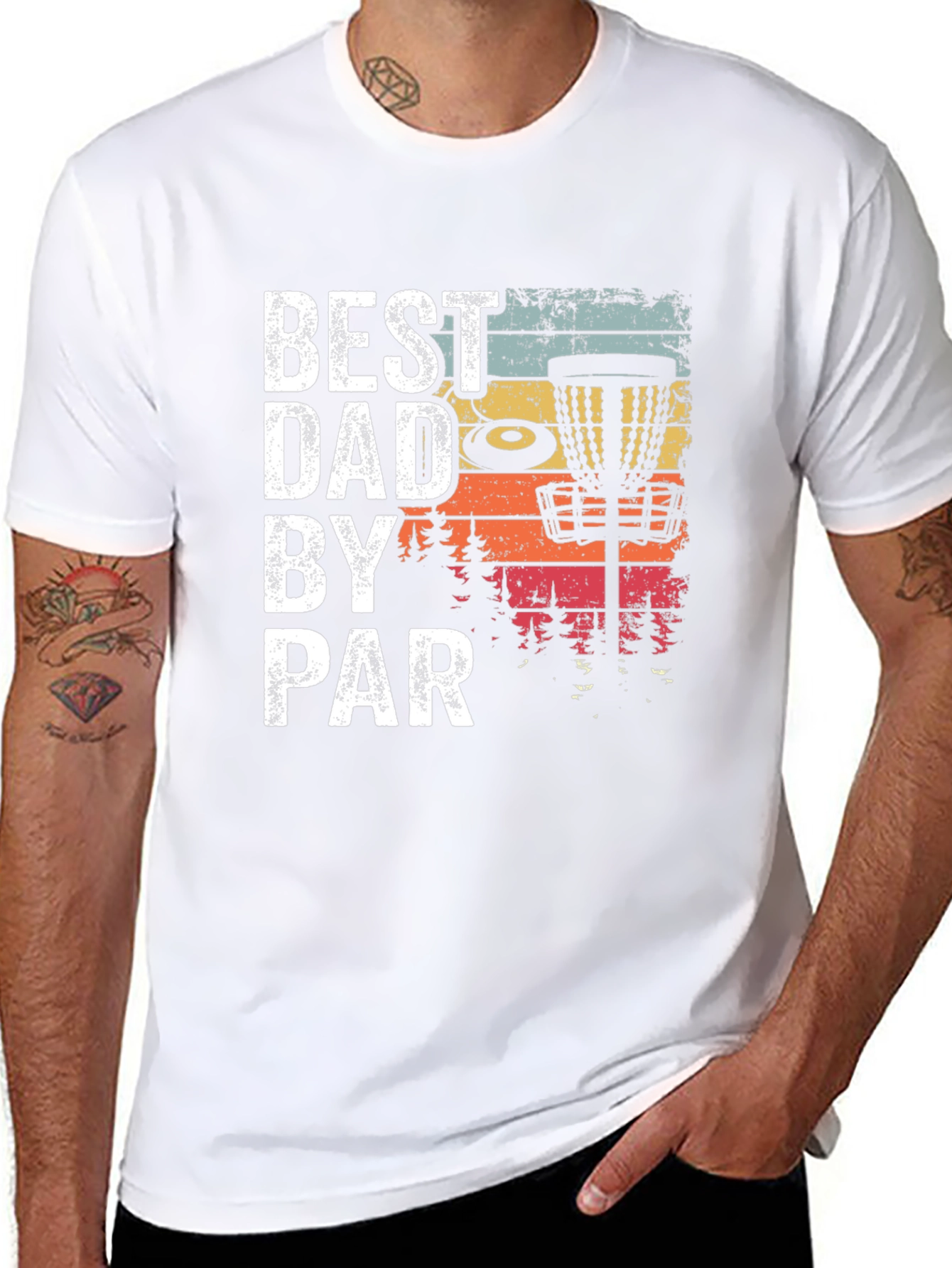 Best Dad By Par Disc Golf Graphic Tee