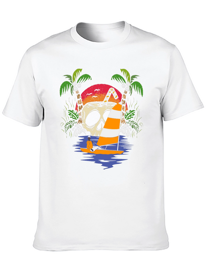 Skull Coconut Sailboat T-Shirt