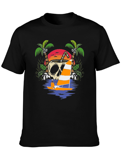Skull Coconut Sailboat T-Shirt