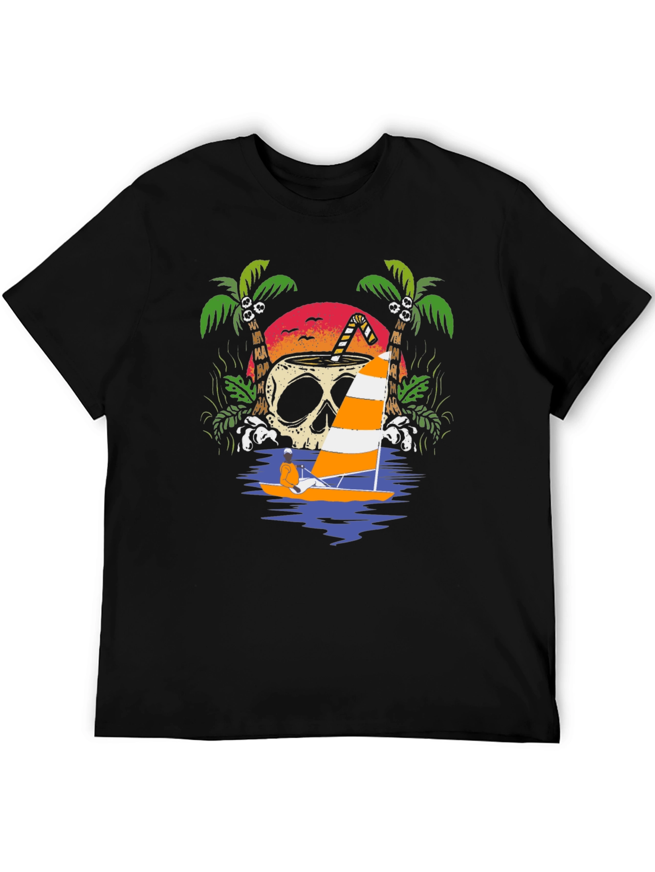 Skull Coconut Sailboat T-Shirt