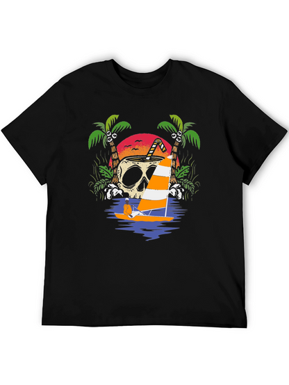 Skull Coconut Sailboat T-Shirt