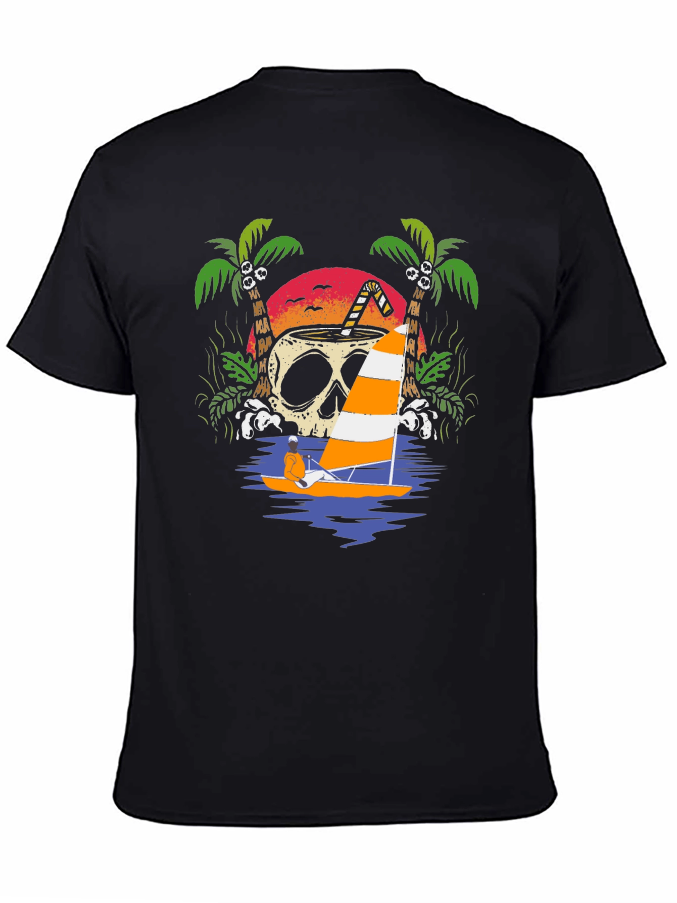 Skull Coconut Sailboat T-Shirt