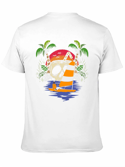 Skull Coconut Sailboat T-Shirt