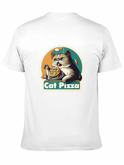 Cat Pizza Graphic T-Shirt