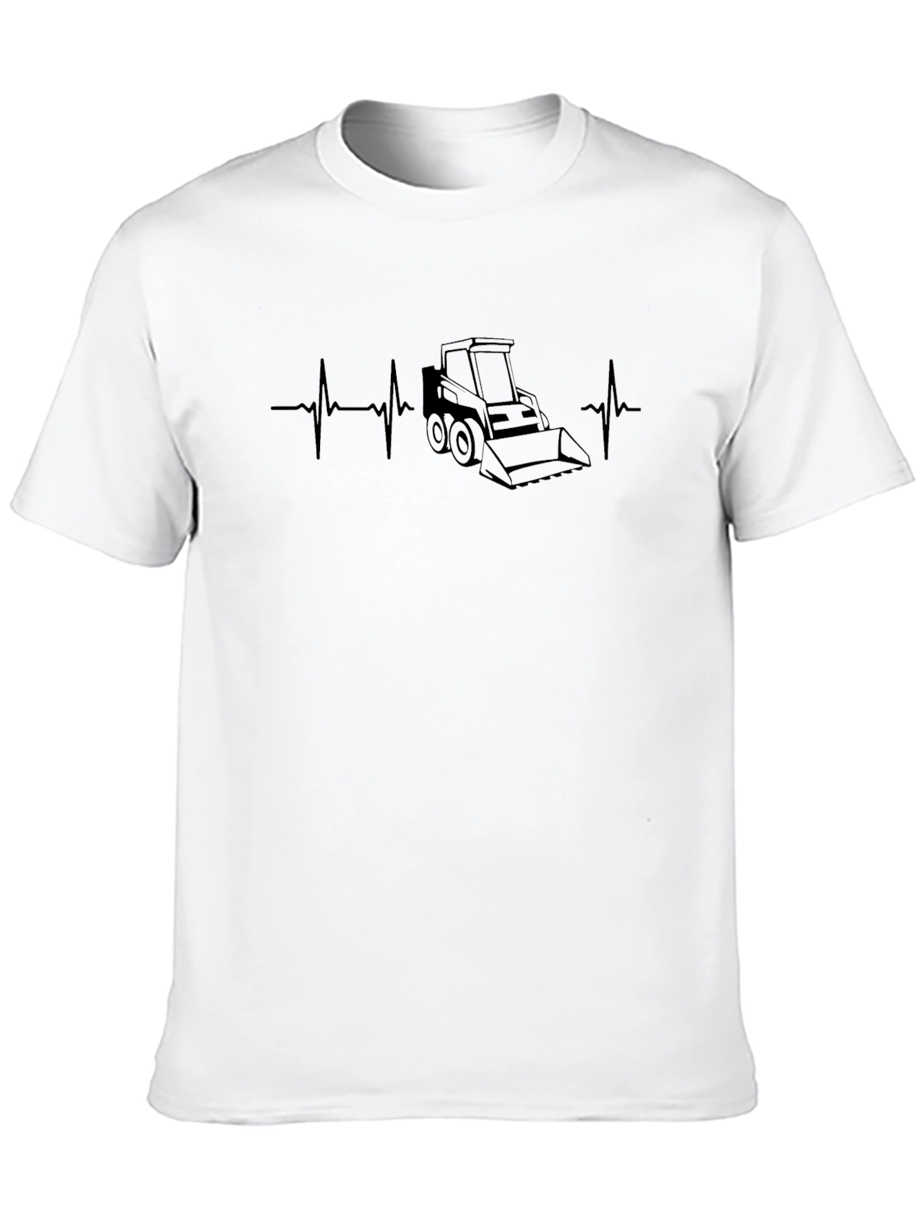 Bulldozer Heartbeat Black Graphic Tee