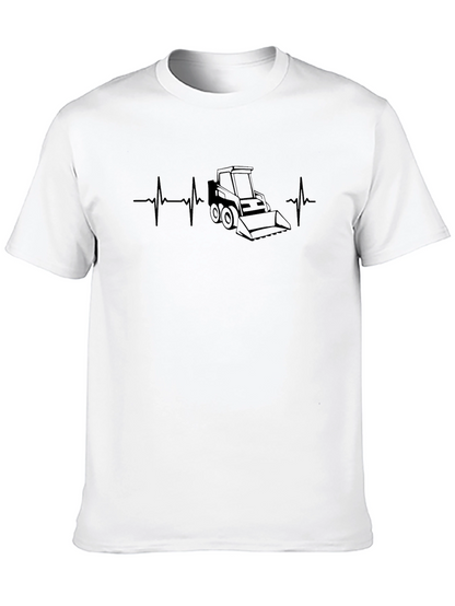 Bulldozer Heartbeat Black Graphic Tee