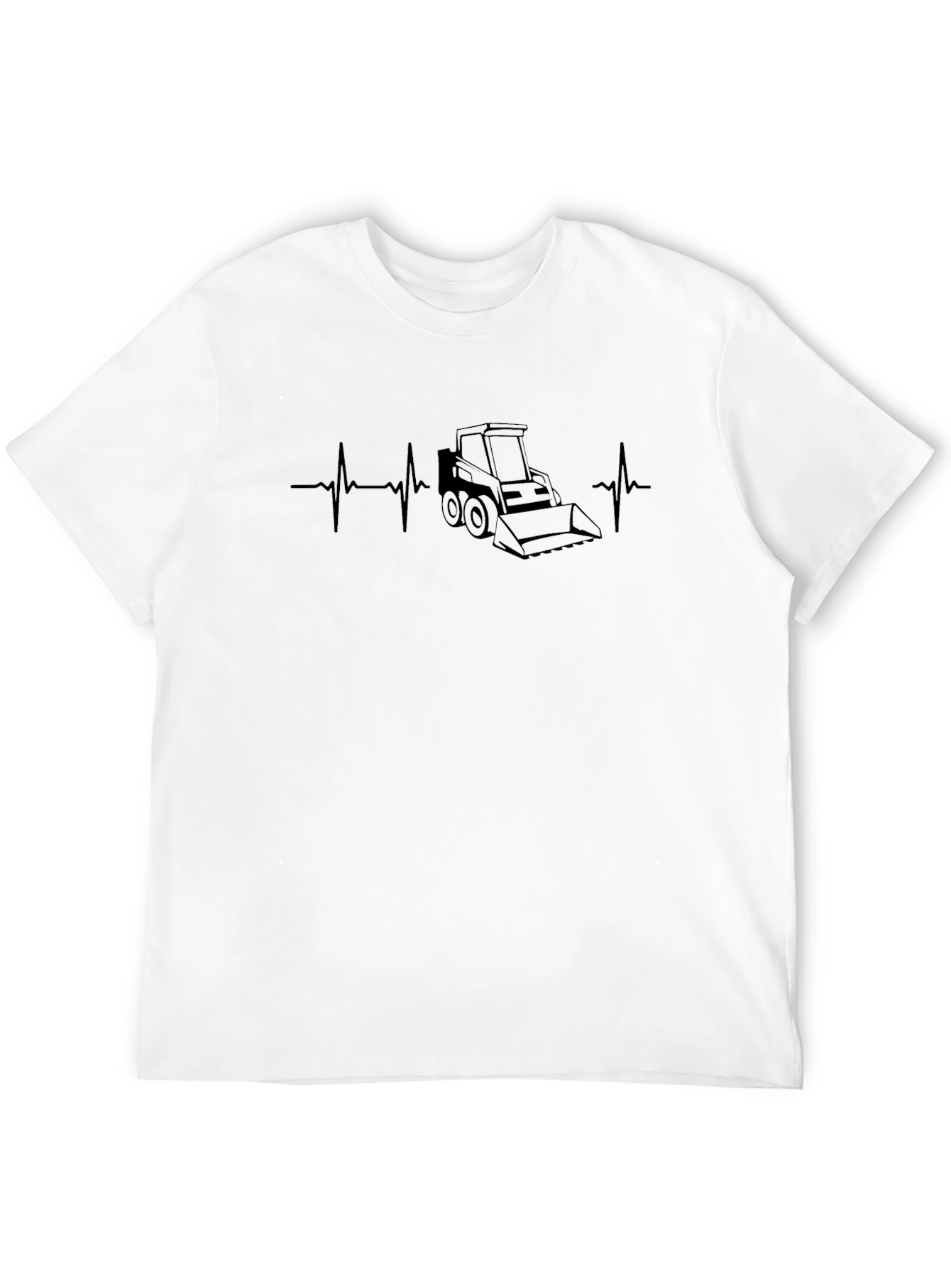 Bulldozer Heartbeat Black Graphic Tee