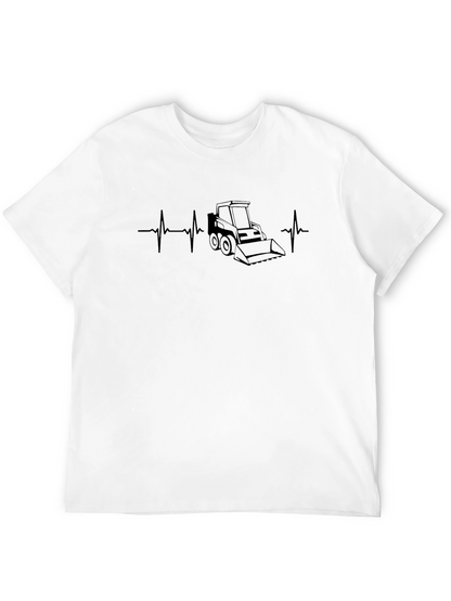 Bulldozer Heartbeat Black Graphic Tee