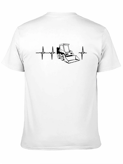 Bulldozer Heartbeat Black Graphic Tee