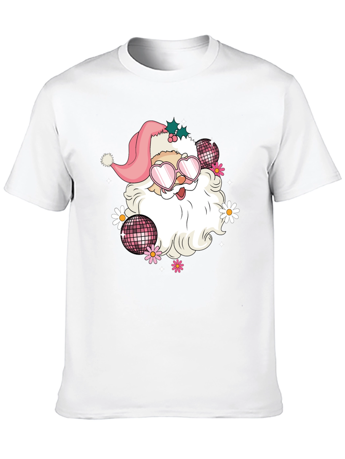 Retro Santa T-Shirt - Disco Vibes