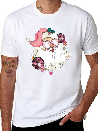 Retro Santa T-Shirt - Disco Vibes