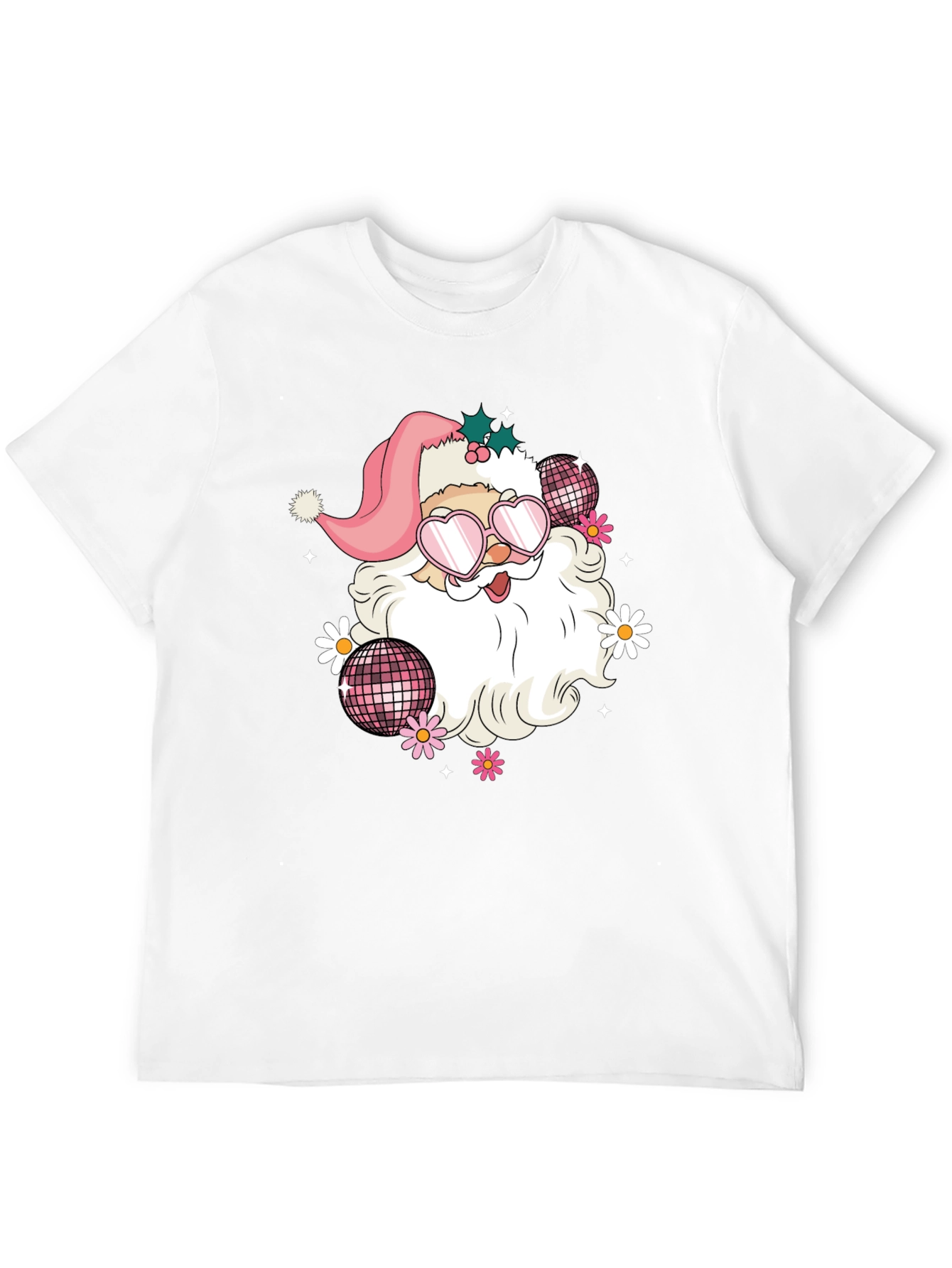 Retro Santa T-Shirt - Disco Vibes