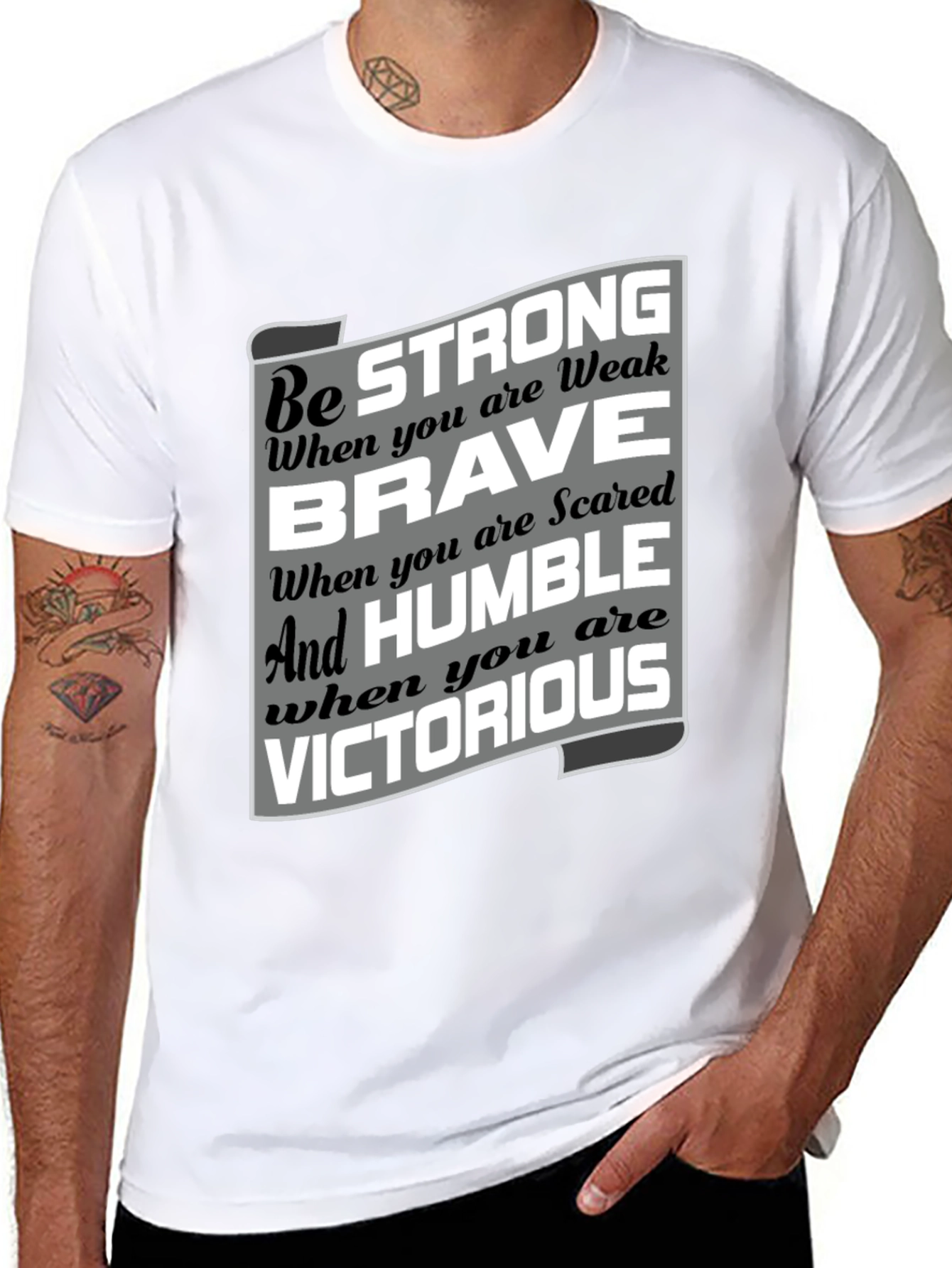 Be Strong Brave Humble Victorious Graphic T-Shirt