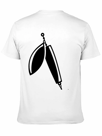 Black T-Shirt with Fishing Lure Graphic