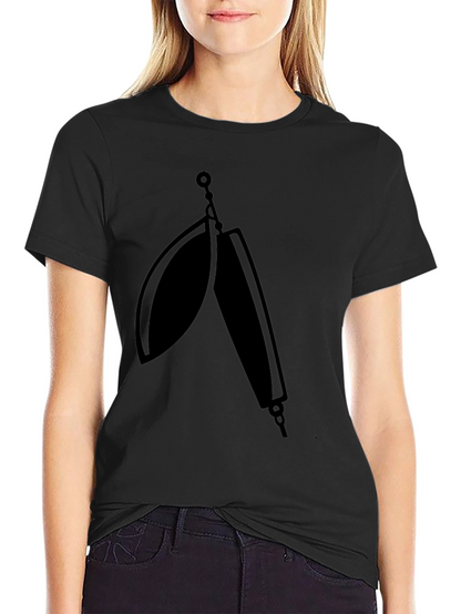 Black T-Shirt with Fishing Lure Graphic