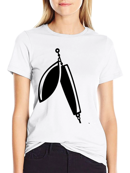 Black T-Shirt with Fishing Lure Graphic