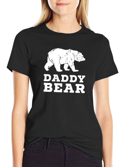 Daddy Bear Graphic Tee - Black Cotton T-Shirt