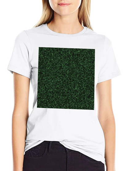 Mens Black T-Shirt with Green Speckled Print