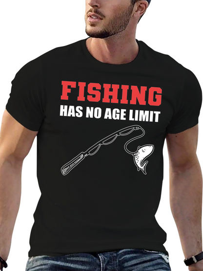 Fishing Has No Age Limit Black T-Shirt