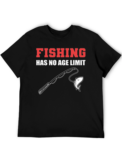 Fishing Has No Age Limit Black T-Shirt