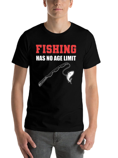 Fishing Has No Age Limit Black T-Shirt