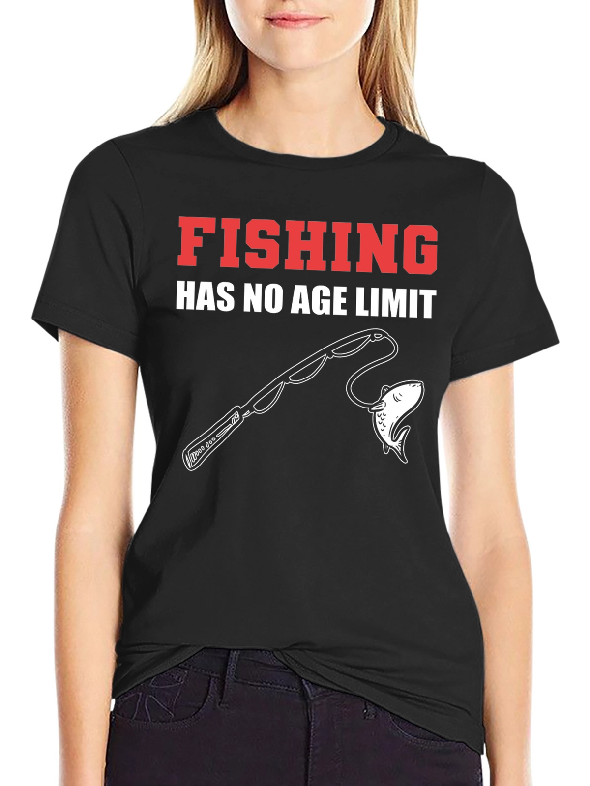 Fishing Has No Age Limit Black T-Shirt