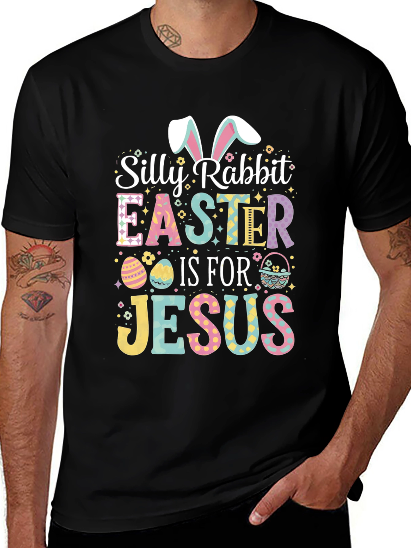 Silly Rabbit Easter Jesus Graphic T-Shirt