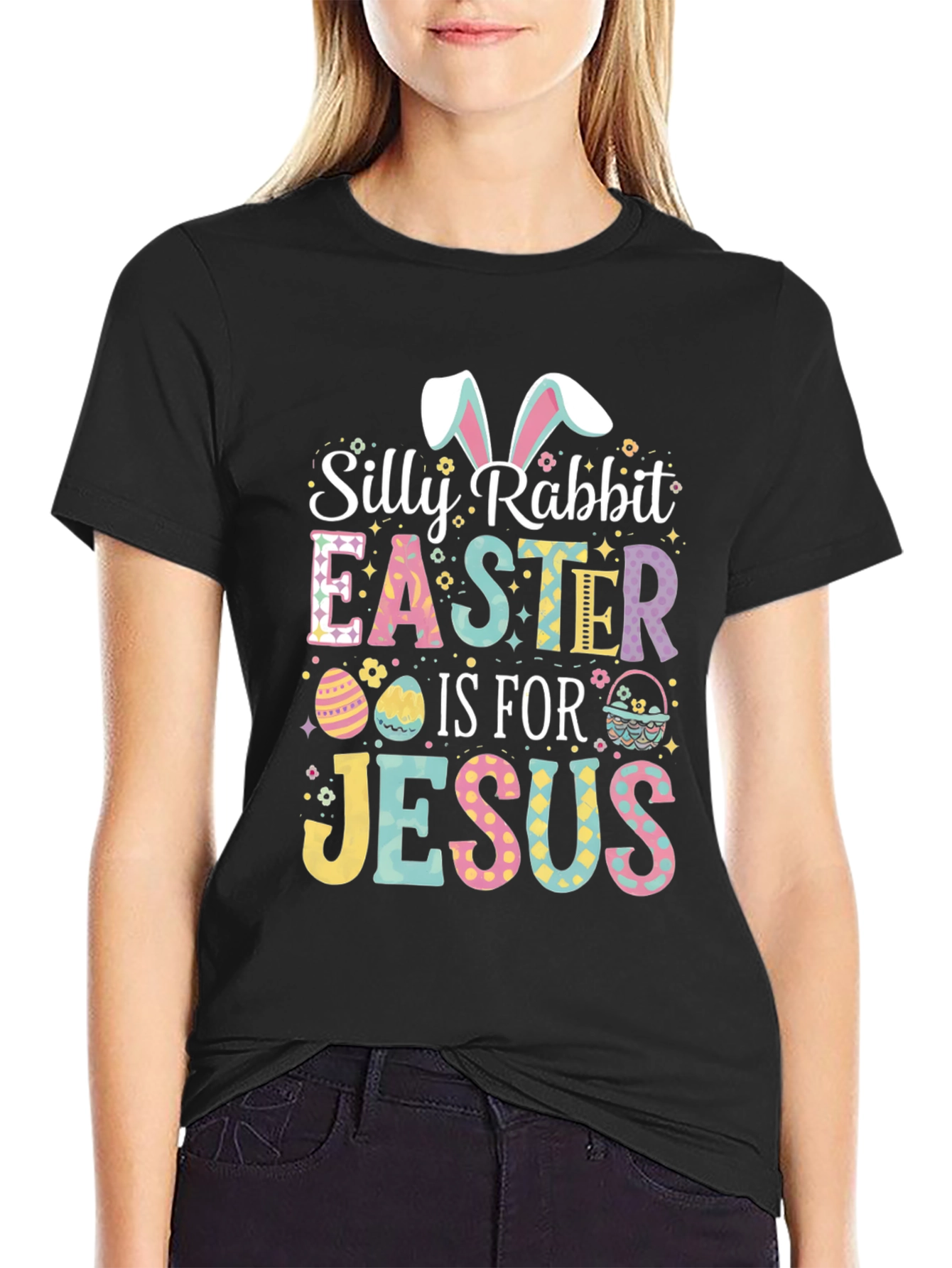 Silly Rabbit Easter Jesus Graphic T-Shirt