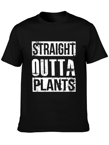 Straight Outta Plants Graphic T-Shirt - Black
