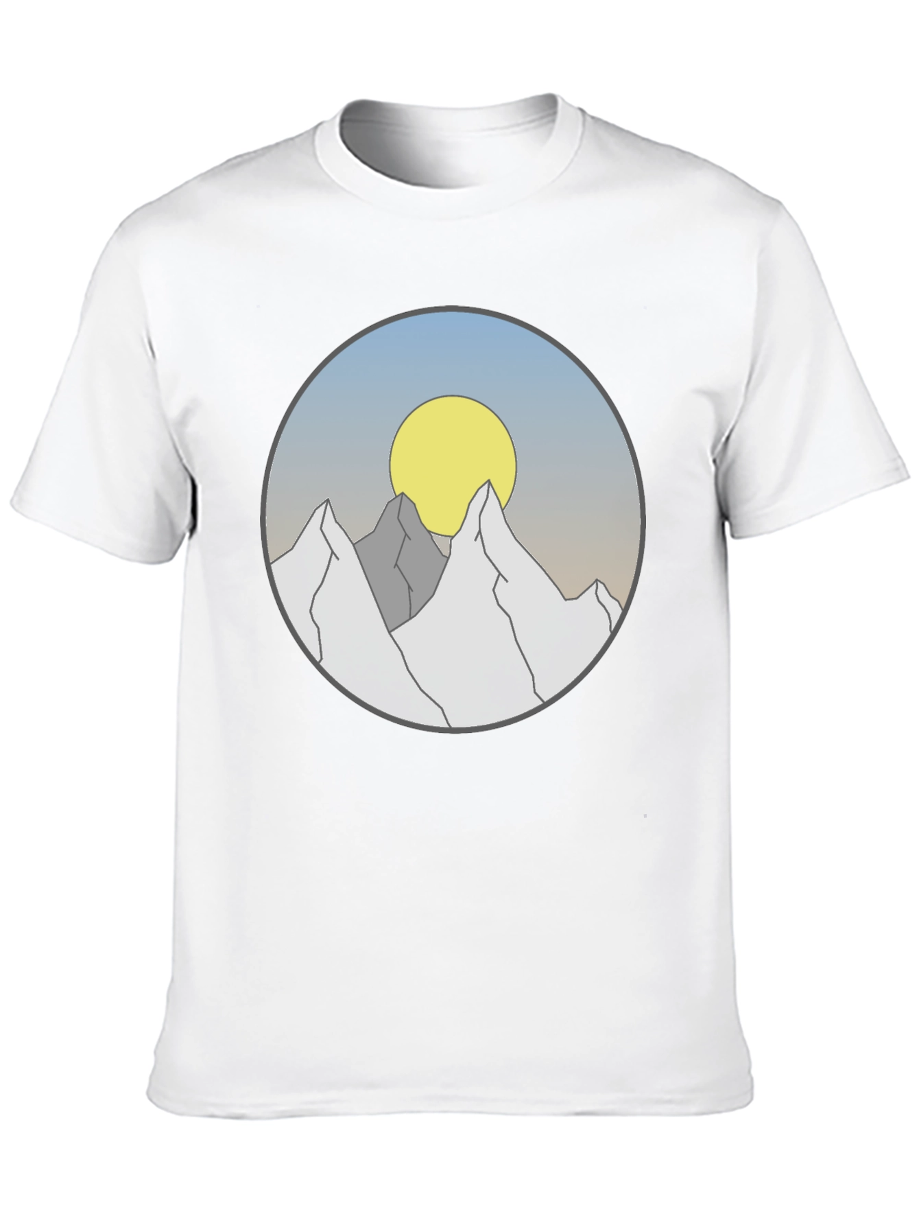 Mountain Sunset Graphic Tee - Stylish Black T-Shirt