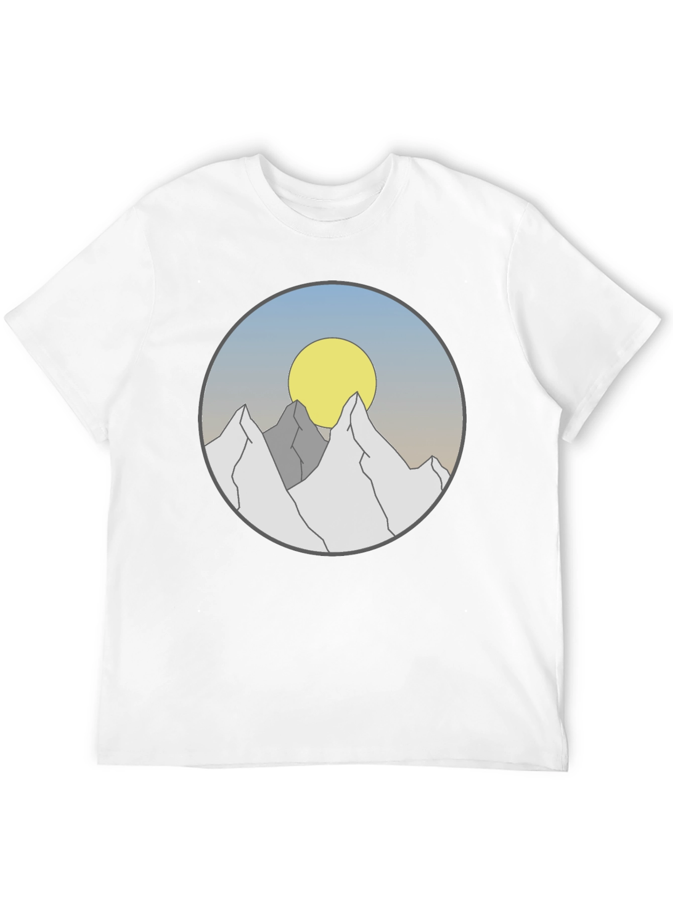 Mountain Sunset Graphic Tee - Stylish Black T-Shirt