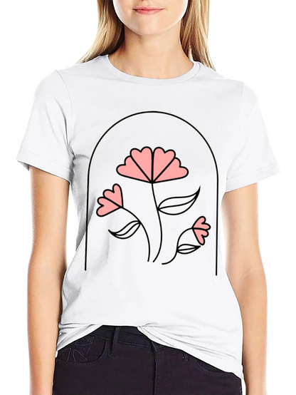 Floral Arch Graphic Tee - Black