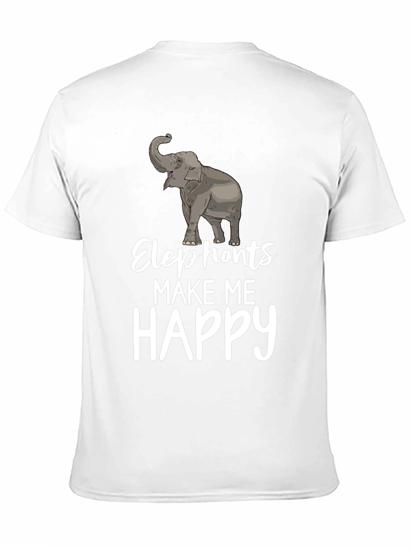 Elephants Make Me Happy Graphic T-Shirt