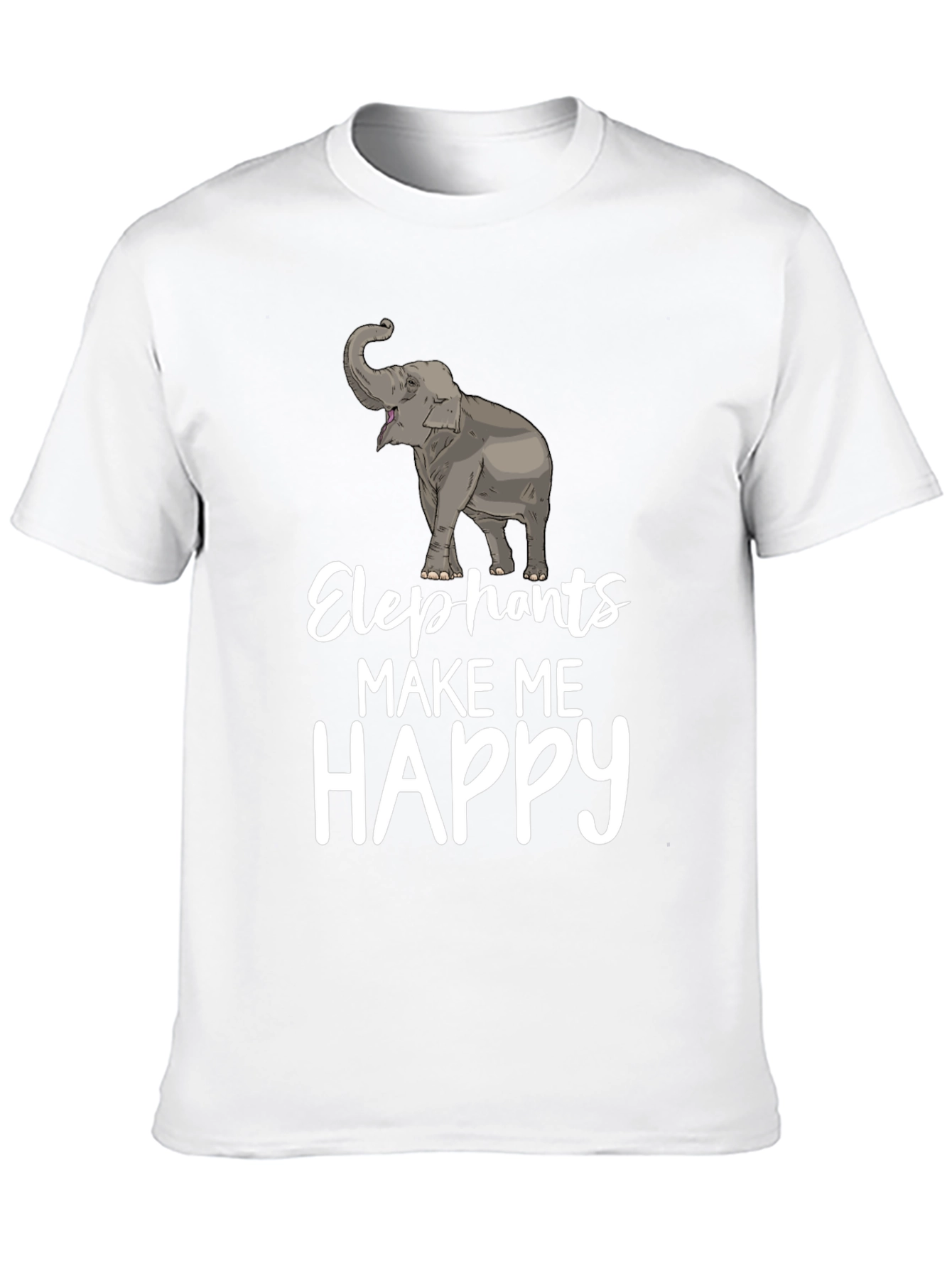 Elephants Make Me Happy Graphic T-Shirt