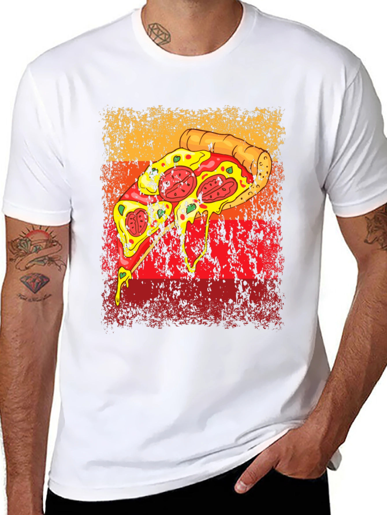 Pizza Graphic Tee - Retro Style