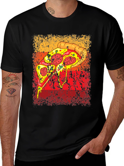 Pizza Graphic Tee - Retro Style