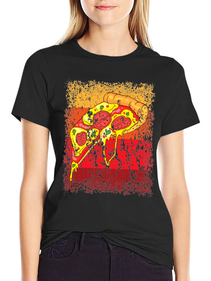Pizza Graphic Tee - Retro Style