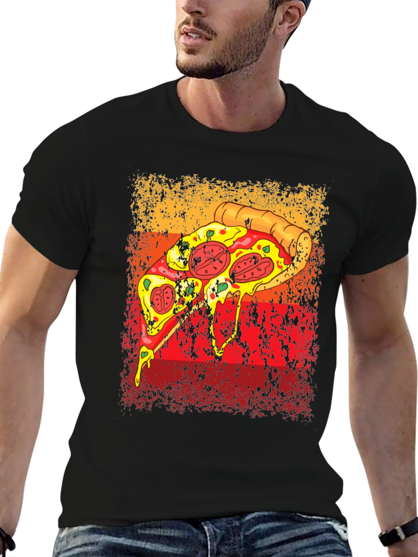 Pizza Graphic Tee - Retro Style