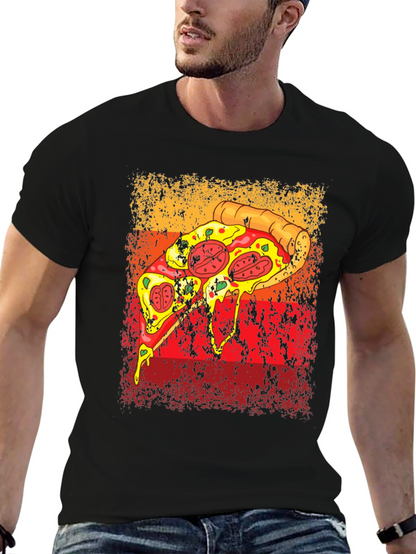 Pizza Graphic Tee - Retro Style