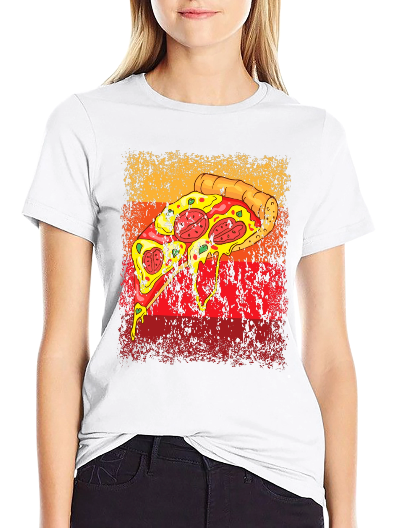 Pizza Graphic Tee - Retro Style